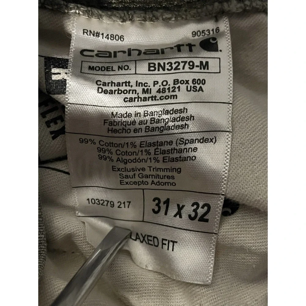 Carhartt Rugged Flex Carpenter Pants Men's Size 31x32 Green Relaxed 103279-217